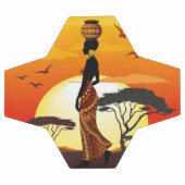Une belle femme africaine Silhouette sur les solei (Plat)
