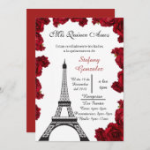 une belle invitation à la tour de eiffel (Devant / Derrière)