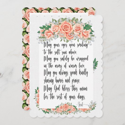 Une Belle Journée Pour Une Faire-part de mariage (Devant / Derrière)