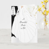 Une belle mariée pour être une carte de félicitati (Fleur jaune)