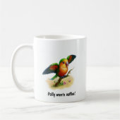 Une Belle Mug De Café À Parrot Peint En 3D À La Ce (Gauche)