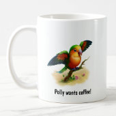 Une Belle Mug De Café À Parrot Peint En 3D À La Ce