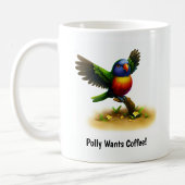 Une Belle Mug De Café Lorikeet Peint En 3D
