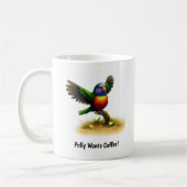Une Belle Mug De Café Lorikeet Peint En 3D (Gauche)