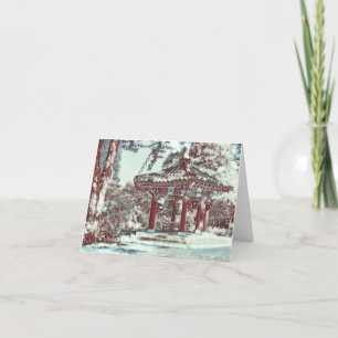 Une belle pagode - Carte de vœux vierge