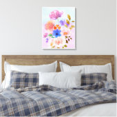 Une belle peinture Rose en toile d'aquarelle (Insitu(Chambre))