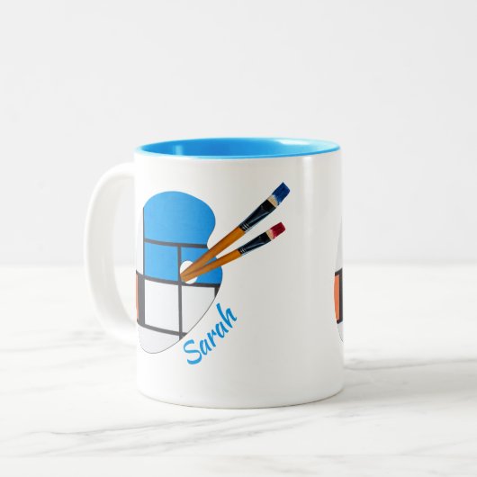 Une belle tasse représentant un tableau de Paul Kl (Devant gauche)