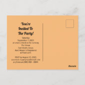 UNE BÉNÉDICTION Est Née Aujourd'hui Invitation Rét (Dos)