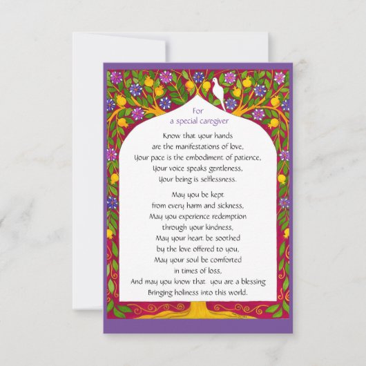 Une bénédiction pour les aidants naturels / carte  (Devant)
