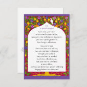 Une bénédiction pour les aidants naturels / carte  (Devant / Derrière)