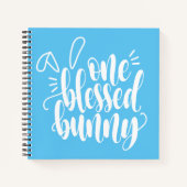 Une Béni Lapin Calligraphie de Pâques | Carnet (Devant)