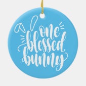 Une Béni Lapin Calligraphie de Pâques | Ornement (Dos)