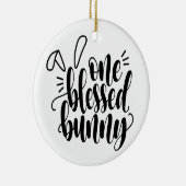 Une Béni Lapin Calligraphie de Pâques | Ornement (Droite)