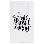 Une Béni Lapin Calligraphie de Pâques | Sac Cadeau (Dos)