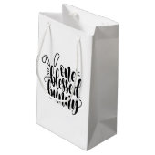 Une Béni Lapin Calligraphie de Pâques | Sac Cadeau (Dos Angle)