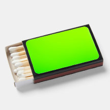 Une boîte d'allumettes verte lumineuse aux bords a