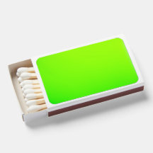 Une boîte d'allumettes verte lumineuse aux bords a
