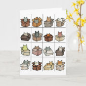 Une boîte pour chaque carte de voeux de chat (Fleur jaune)