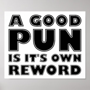 Une bonne affiche amusante de jeu de mots