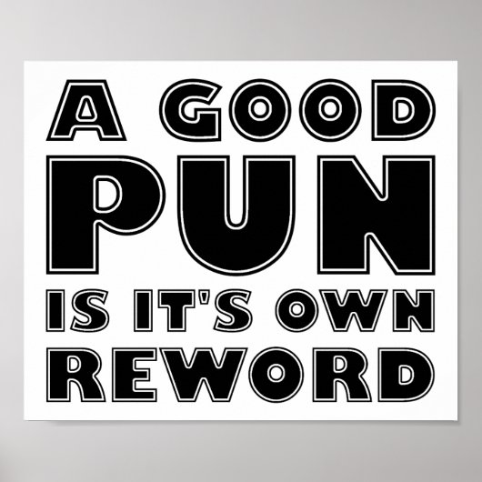 Une bonne affiche amusante de jeu de mots (Devant)