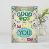 Une bonne carte d'anniversaire d'oeuf (Debout devant)