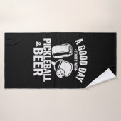 Une Bonne Journée Commence Avec Le Pickleball & Ca (Serviette de bain)