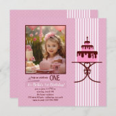 Une bougie Photo Invitation Anniversaire (Devant / Derrière)