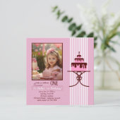 Une bougie Photo Invitation Anniversaire (Debout devant)