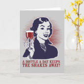 Une bouteille une carte de Personalizable de jour (Fleur jaune)