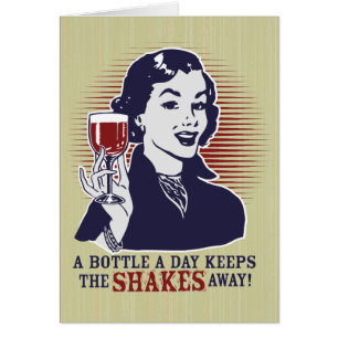 Une bouteille une carte de Personalizable de jour