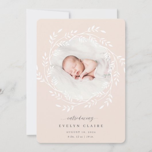 Une Branche fraîche | Faire-part de naissance phot (Devant)