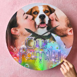 Une Bulle Arc-En-Ciel Amusante À Thème Ajoutez Vot<br><div class="desc">photo collage, 12 photo, modèle, créer votre propre, ferme moderne, temps passé avec la citation de famille, cadre photo, bois rustique, bois récupéré, garde, horloge photo personnalisée, horloge photo personnalisée, monogramme de nom de famille, idées cadeaux uniques, cadeaux de Noël pour grands-parents, idées cadeau de ménage, décoration maison moderne, cadeaux...</div>