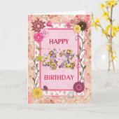 Une carte artisanale de 42e anniversaire (Fleur jaune)