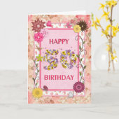 Une carte artisanale de 50e anniversaire (Fleur jaune)