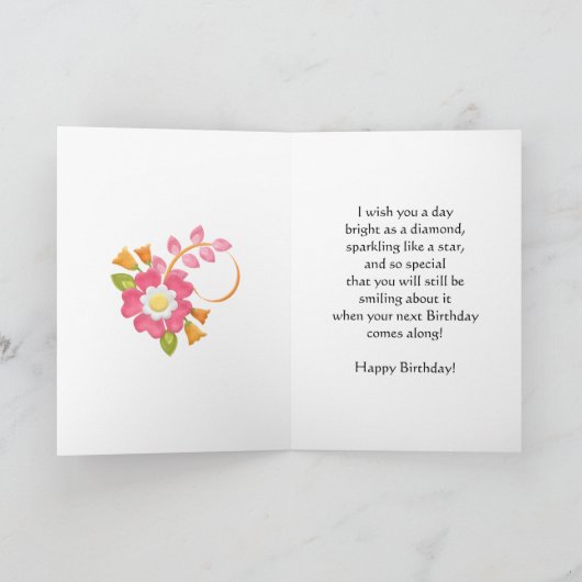 Une carte artisanale de 80e anniversaire (Intérieur)