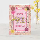 Une carte artisanale pour 91e anniversaire (Fleur jaune)