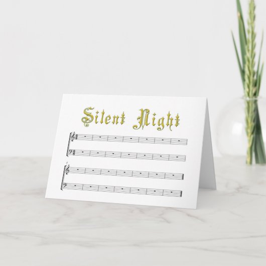 Une carte blanche de nuit vraiment silencieuse (Devant)