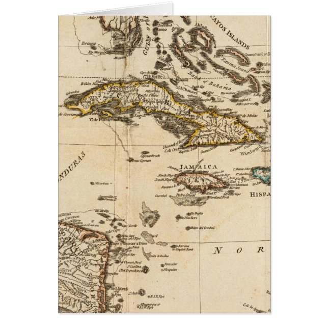 Une carte complète des Antilles (Devant)