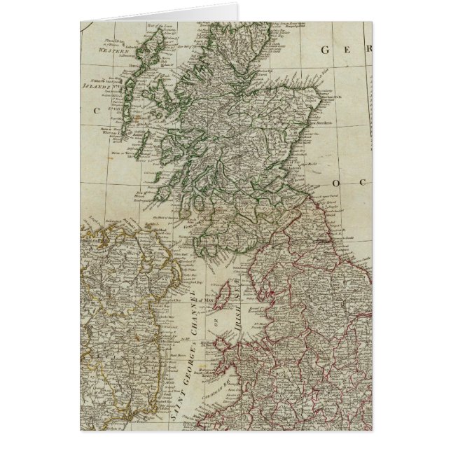 Une carte complète des îles britanniques (Devant)