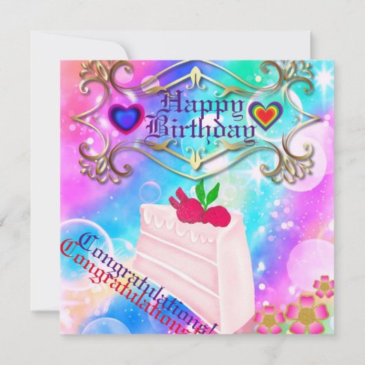 Une carte d'anniversaire (Dos)