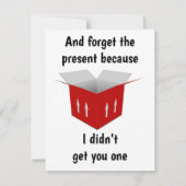 Une carte d'anniversaire amusante (Dos)