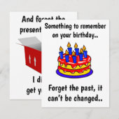 Une carte d'anniversaire amusante (Devant / Derrière)