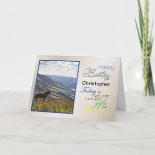 Une carte d'anniversaire de cheval, juste ajouter 