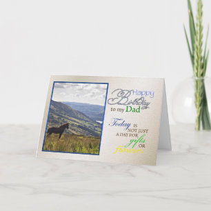 Une carte d'anniversaire de cheval pour le papa