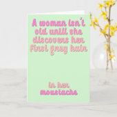 Une carte d'anniversaire femelle drôle (Fleur jaune)