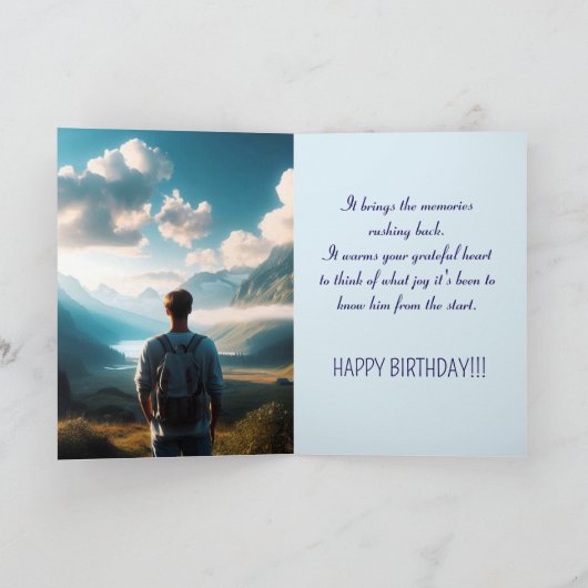 UNE CARTE D'ANNIVERSAIRE FILS (Intérieur)