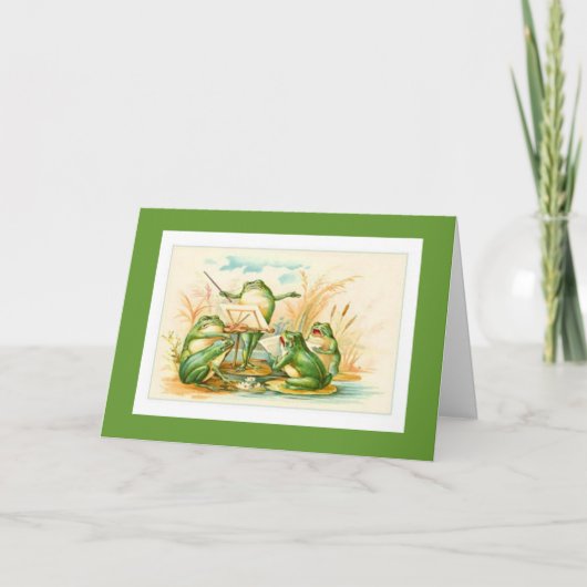 Une carte d'anniversaire grenouille joyeuse (Devant)