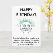 Une carte d'anniversaire honnête (Fleur jaune)