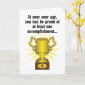 Une carte d'anniversaire humoristique (Fleur jaune)