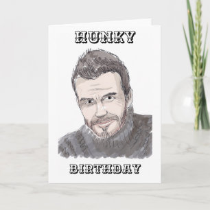 Une carte d'anniversaire inspirée par David Beckha